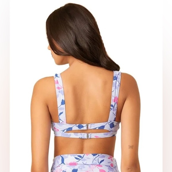 NWT Splendid Floral Print High Waist Bikini Set V Neck Two Piece Swimsuit - Picture 3 of 12